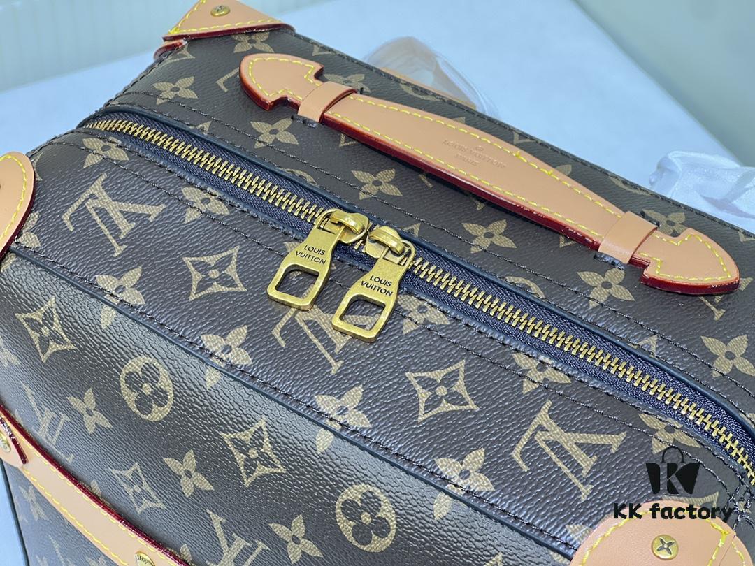 Upgraded Version Retro Trunk Bag 44752, Old Flower, Black Flower, Black Check, Classic LV Trunk Bag