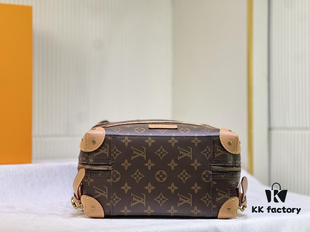 Upgraded Version Retro Trunk Bag 44752, Old Flower, Black Flower, Black Check, Classic LV Trunk Bag