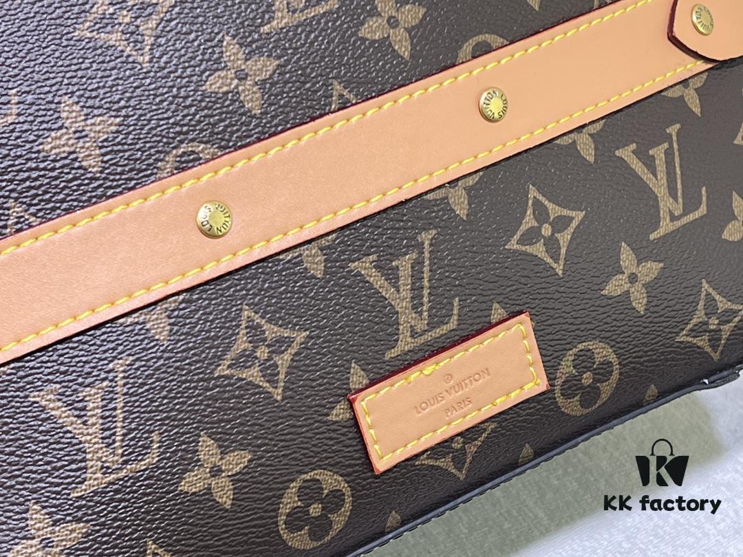 Upgraded Version Retro Trunk Bag 44752, Old Flower, Black Flower, Black Check, Classic LV Trunk Bag