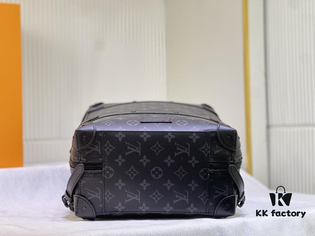 Upgraded Vintage Trunk Bag 44752, Old Flower, Black Flower, Black Check, Classic LV Trunk Bag