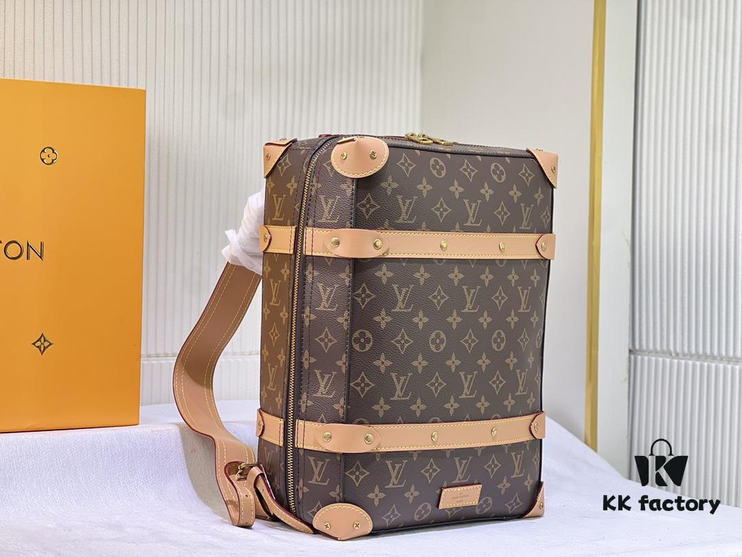 Upgraded Version Retro Trunk Bag 44752, Old Flower, Black Flower, Black Check, Classic LV Trunk Bag