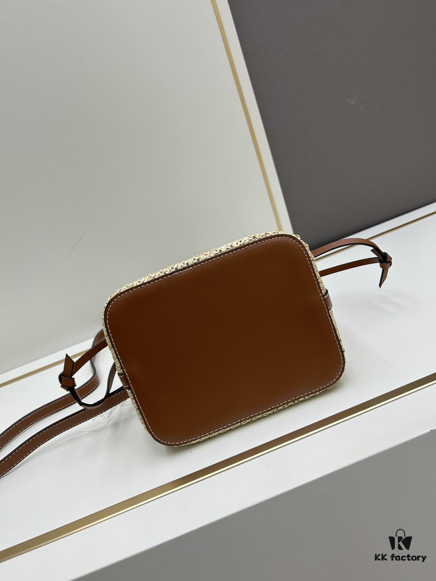 New Small LV NOE PURSE Bucket Bag in Raffia Leather