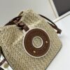 New Small LV NOE PURSE Bucket Bag in Raffia Leather
