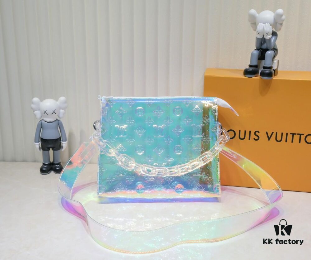 Exclusive Real Shot - Upgraded Version‼️ Transparent Colorful Most Beautiful Color❤ Instant Love Exclusive LV [Rose] Official Website Colorful Toiletry Bag 67692 Silver Size W25 H20 D5 Super🔥 Gorgeous New Arrival