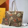 M45865 M40995 This Neverfull Medium Handbag is crafted from Monogram Tiles canvas in a tote silhouette, accented with leather trim that defines the top and handles. The central LV Circle signature pairs playfully with the watercolor-effect Monogram pattern, while the printed zip pouch can be removed for separate use.