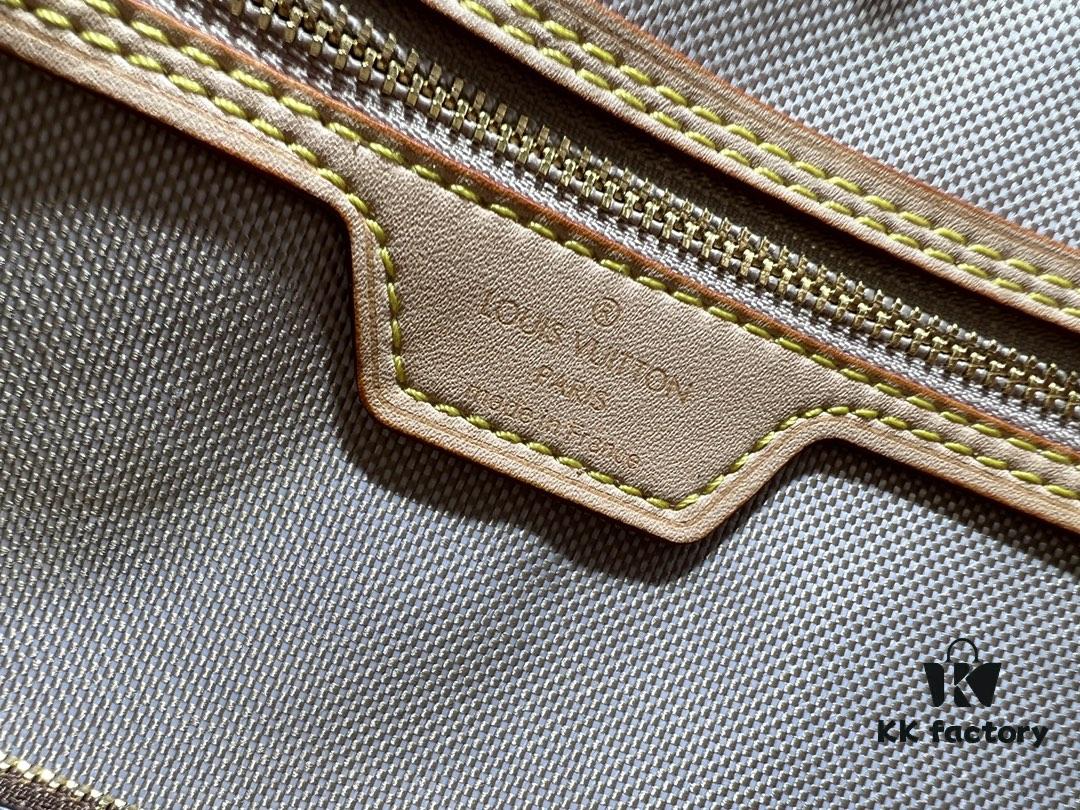 M45865 M40995 This Neverfull Medium Handbag is crafted from Monogram Tiles canvas in a tote silhouette, accented with leather trim that defines the top and handles. The central LV Circle signature pairs playfully with the watercolor-effect Monogram pattern, while the printed zip pouch can be removed for separate use.