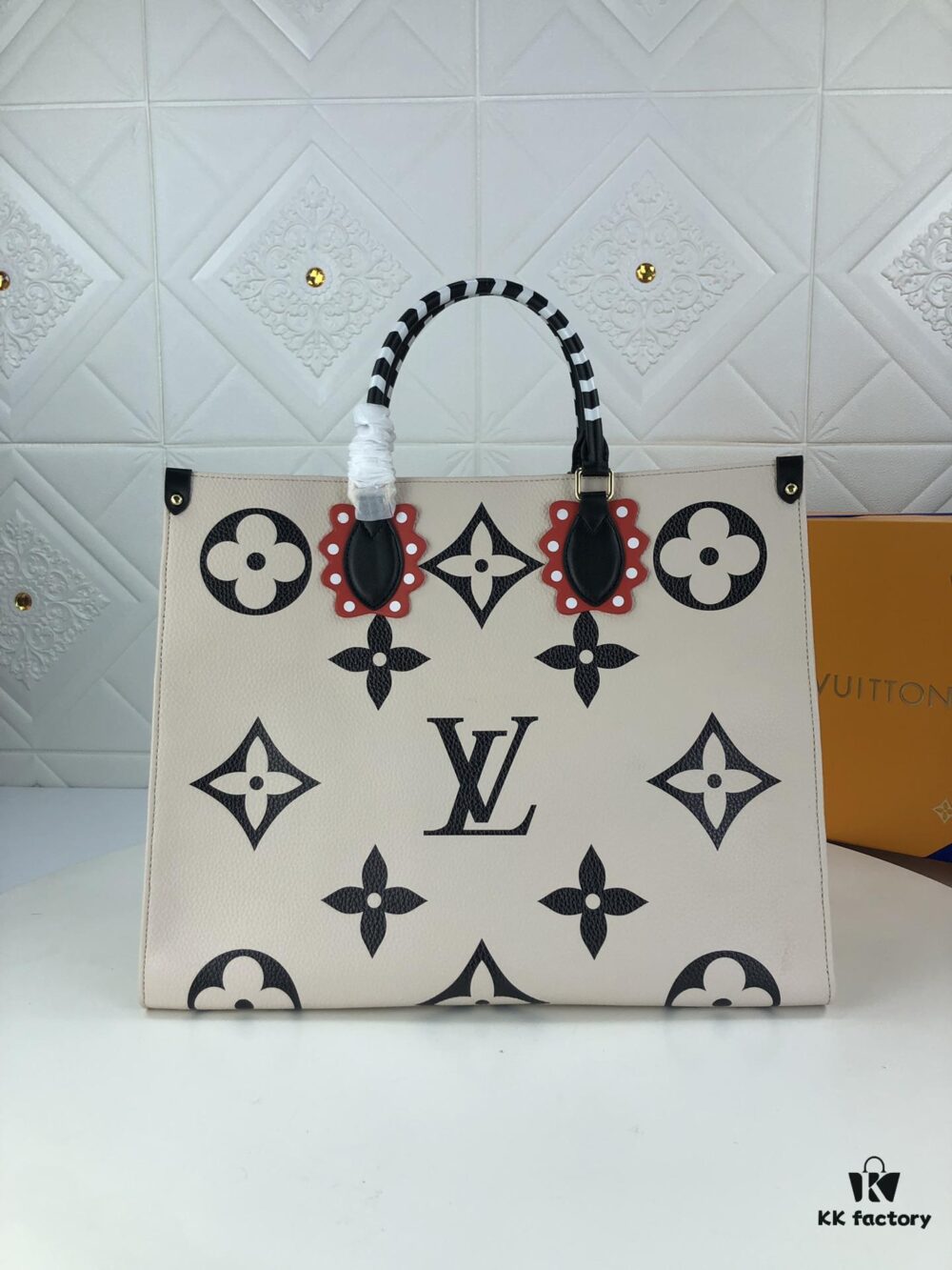 Upgraded Original Version: LV CRAFTY ONTHEGO Large Tote Bag [Authentic Woven Handle Strap], New Arrival Model M45373, 45372