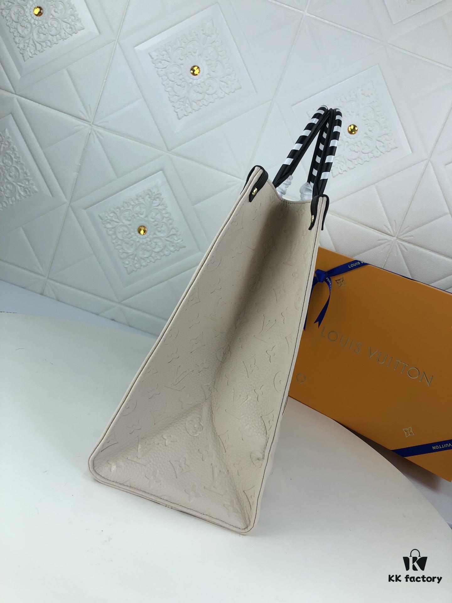 Upgraded Original Version: LV CRAFTY ONTHEGO Large Tote Bag [Authentic Woven Handle Strap], New Arrival Model M45373, 45372