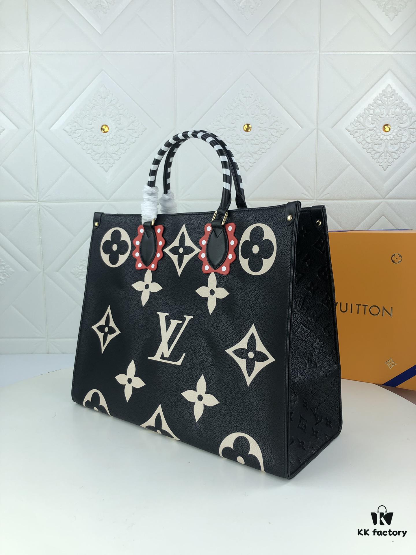 LV CRAFTY ONTHEGO Large Tote Bag M45373, 45372 – Upgraded Original Version with Braided Handle Strap