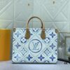Upgraded Original M11262 M45495 M44571 OnTheGo Medium Tote Bag in Monogram Tiles Canvas with Watercolor Effect