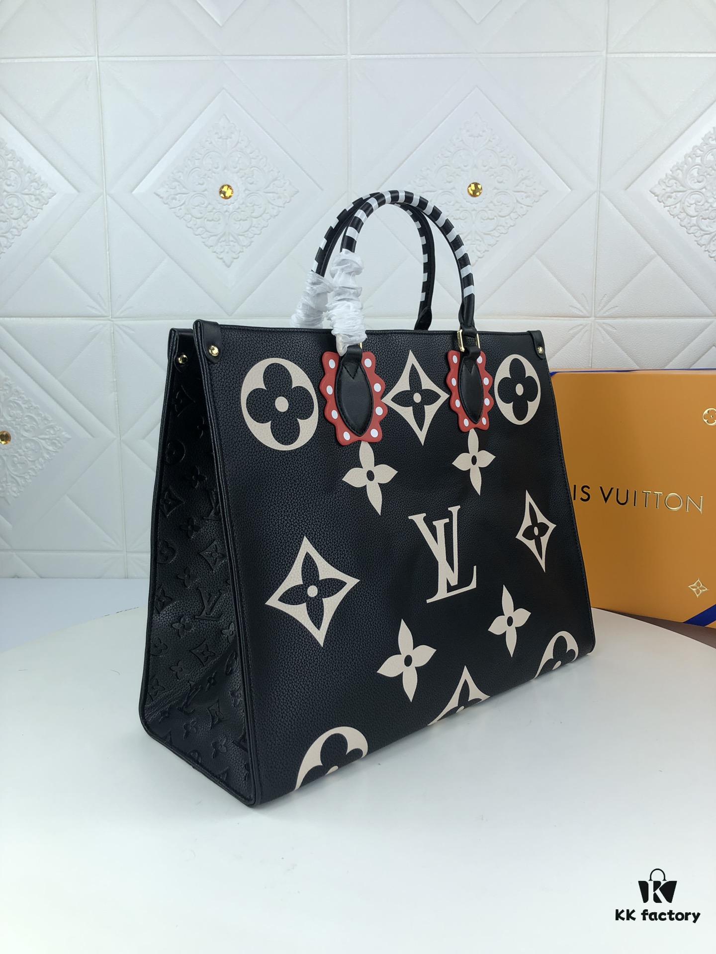 LV CRAFTY ONTHEGO Large Tote Bag M45373, 45372 – Upgraded Original Version with Braided Handle Strap