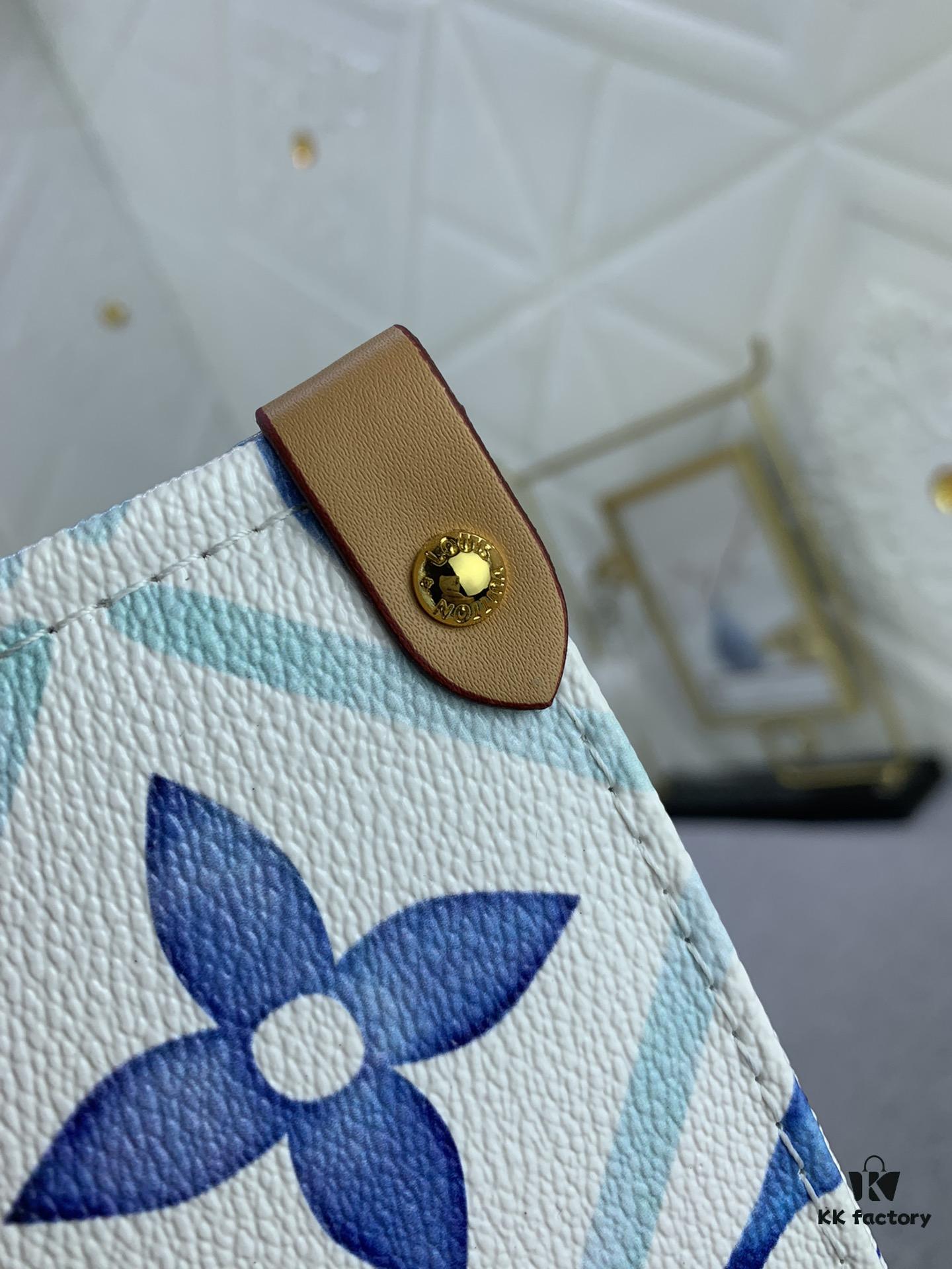 Upgraded Original M11262 M45495 M44571 OnTheGo Medium Tote Bag in Monogram Tiles Canvas with Watercolor Effect