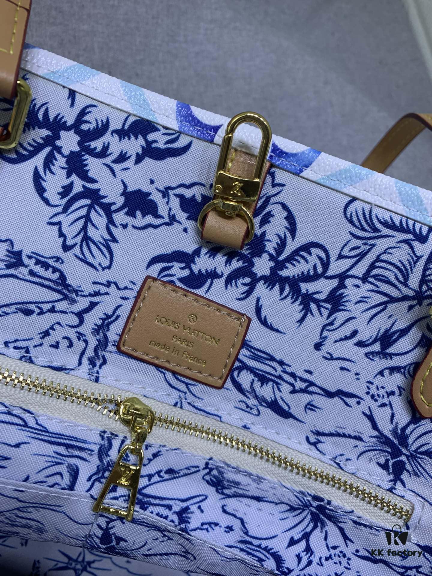 Upgraded Original M11262 M45495 M44571 OnTheGo Medium Tote Bag in Monogram Tiles Canvas with Watercolor Effect