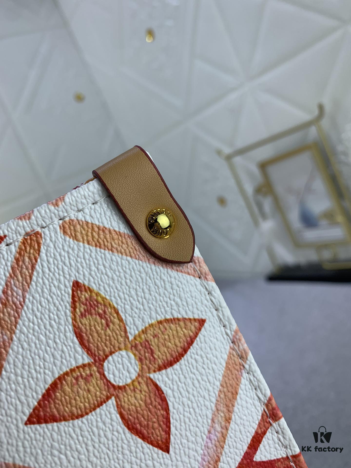 Upgraded Original M11262 M45495 M44571 OnTheGo Medium Tote Bag in Monogram Tiles Canvas with Watercolor Effect