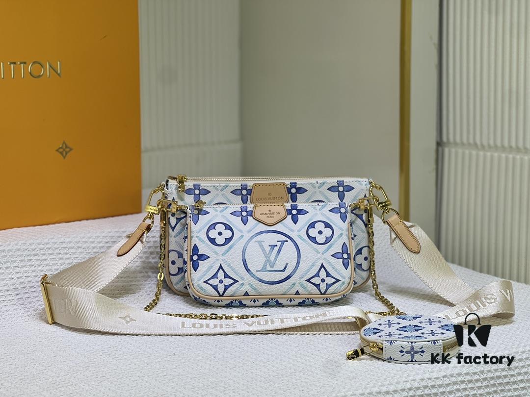 Upgraded M44823 M25374 Blue Five-in-One Mahjong Bag Collection Seasonal New Multi Pochette Accessoires Xph Handbag