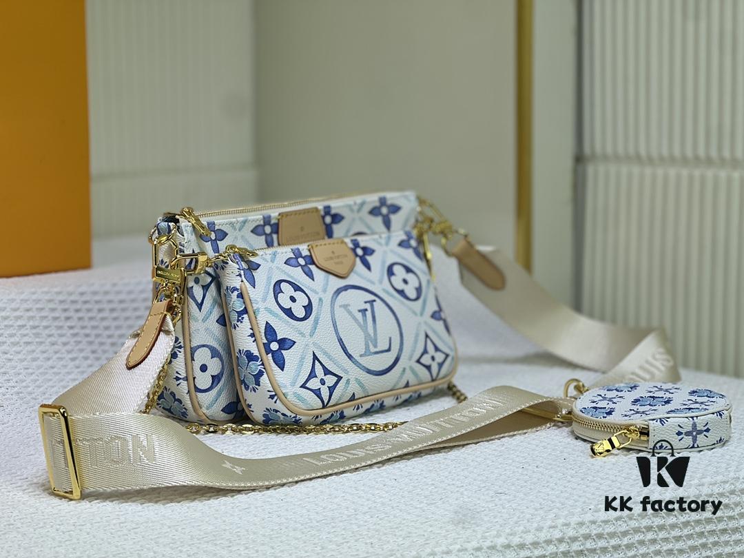 Upgraded M44823 M25374 Blue Five-in-One Mahjong Bag Collection Seasonal New Multi Pochette Accessoires Xph Handbag