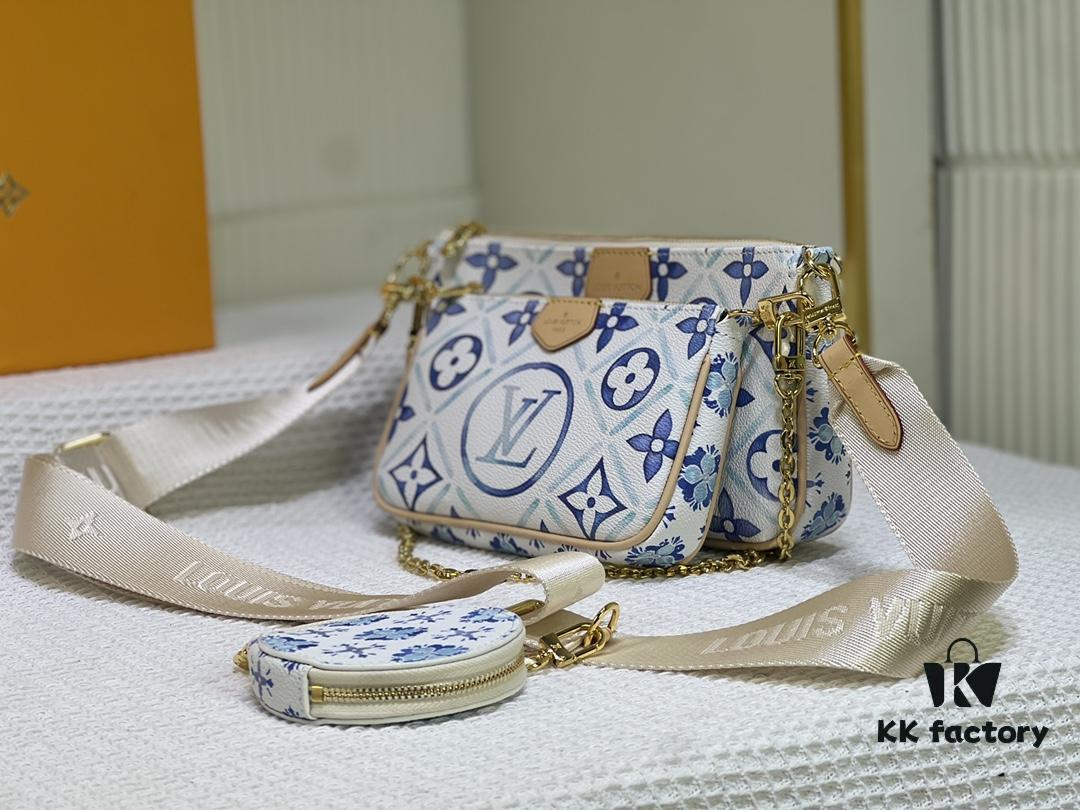 Upgraded M44823 M25374 Blue Five-in-One Mahjong Bag Collection Seasonal New Multi Pochette Accessoires Xph Handbag