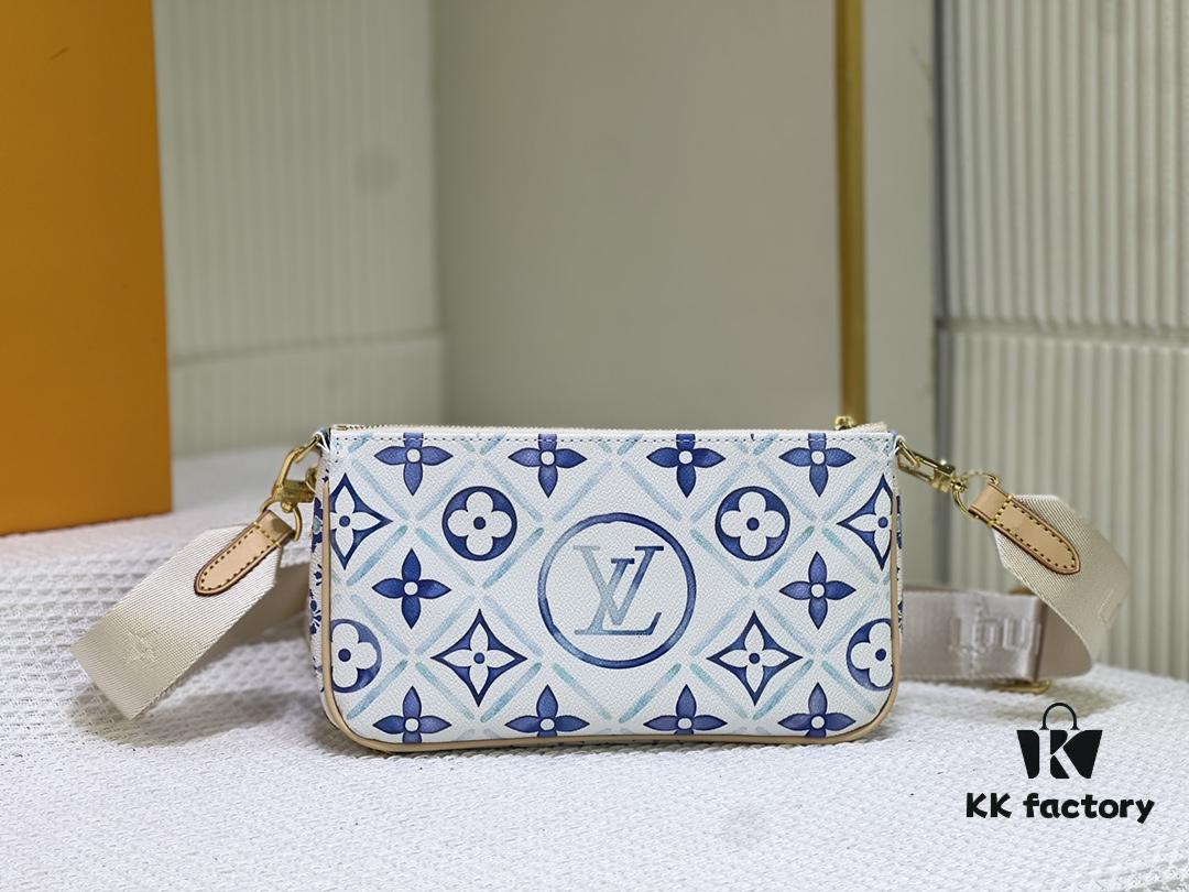 Upgraded M44823 M25374 Blue Five-in-One Mahjong Bag Collection Seasonal New Multi Pochette Accessoires Xph Handbag