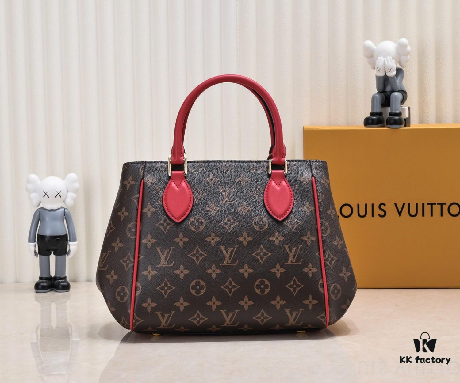 Exclusive Real Shot - Upgraded Version ‼️ LV Monogram with Leather Trim Handheld, Shoulder & Crossbody Bag Model 58188 with Long Strap, 2022 New Fashion Women's Bag, Monogram Genuine Leather Strap Tote with Large Capacity [Strong], Size 33-22-16cm