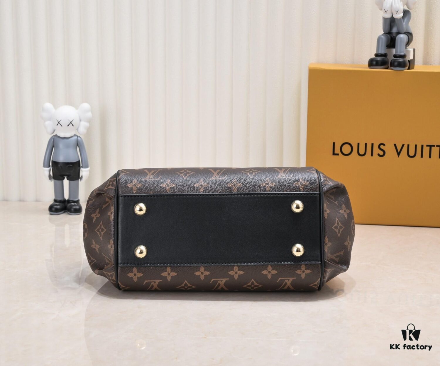 Exclusive Real Shot - Upgraded Version ‼️ LV Monogram with Leather Trim Handheld, Shoulder & Crossbody Bag Model 58188 with Long Strap, 2022 New Fashion Women's Bag, Monogram Genuine Leather Strap Tote, Large Capacity [Strong], Size 33-22-16cm