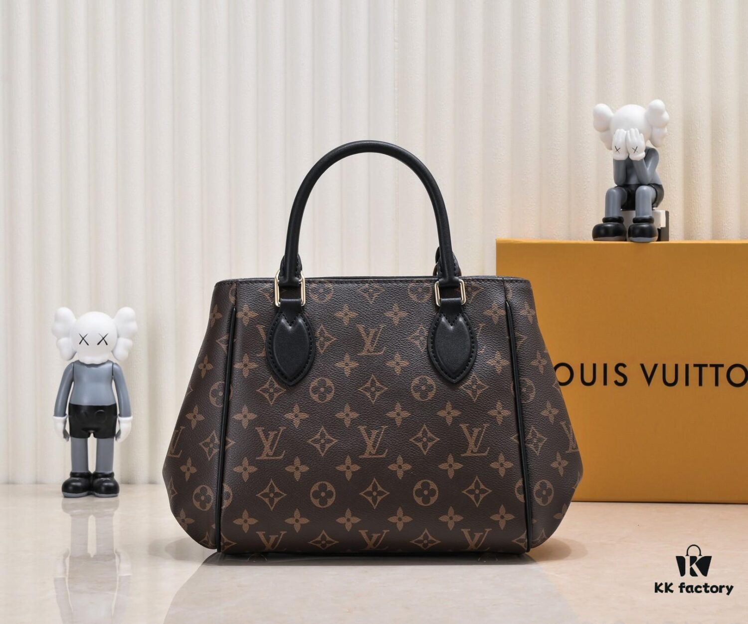 Exclusive Real Shot - Upgraded Version ‼️ LV Monogram with Leather Trim Handheld, Shoulder & Crossbody Bag Model 58188 with Long Strap, 2022 New Fashion Women's Bag, Monogram Genuine Leather Strap Tote, Large Capacity [Strong], Size 33-22-16cm