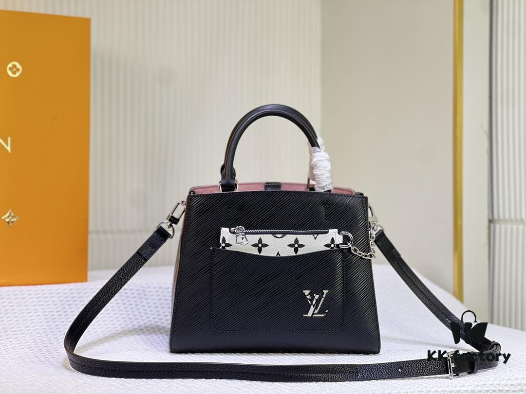 693067746e68136f4d9a4a17 Small Marelle Tote Bag in Epi Grained Leather