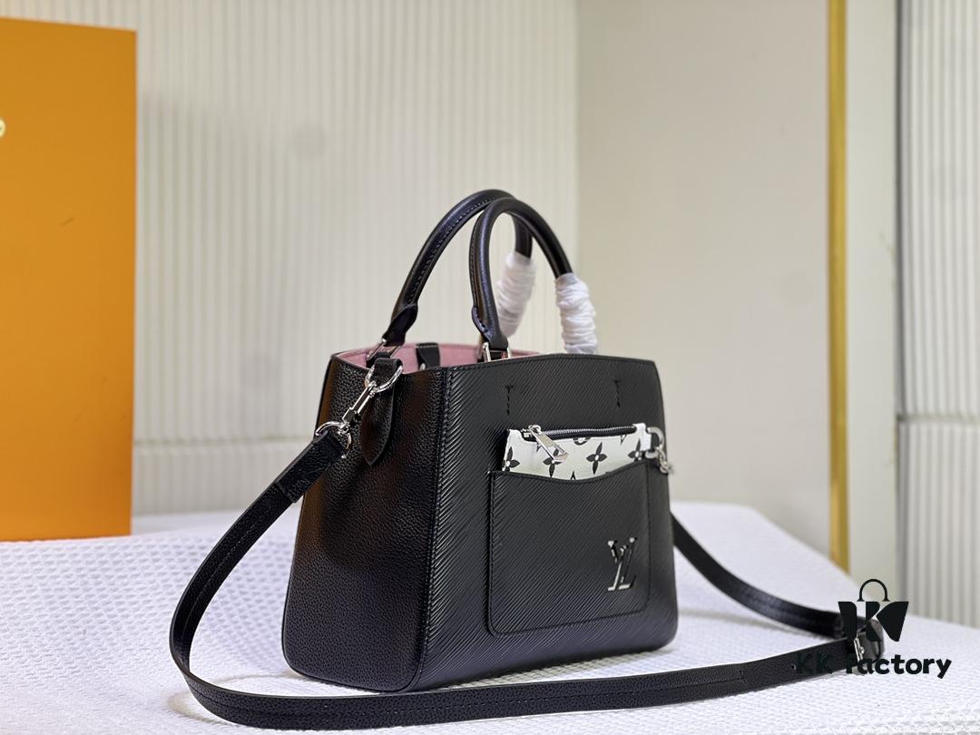 693067756e68136f4d9a4a18 Small Marelle Tote Bag in Epi Grained Leather