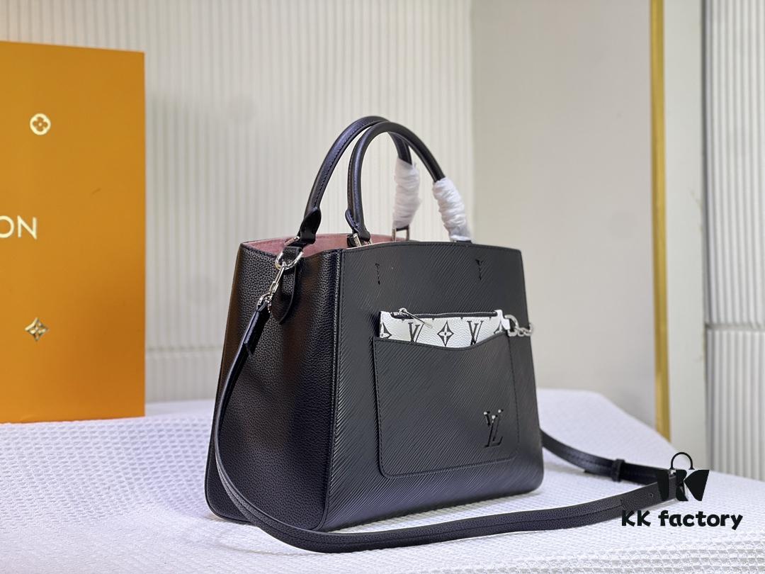 Large Marelle Tote Bag in Epi Grained Leather