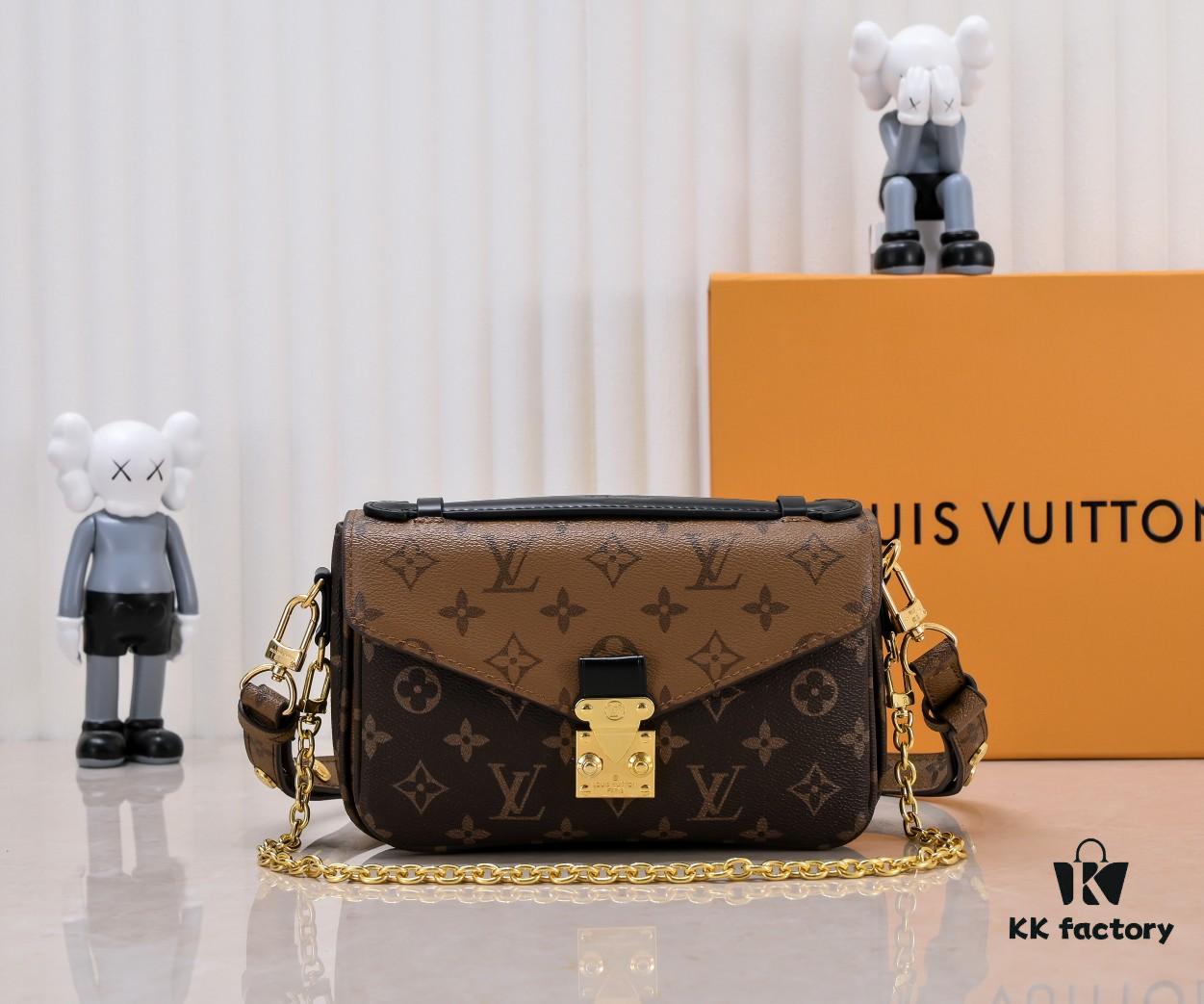 Exclusive Real Photo - Upgraded Version ‼️ M46279 Monogram, Yellow Flower | LV Sling Bag Petite East West Métis Handbag