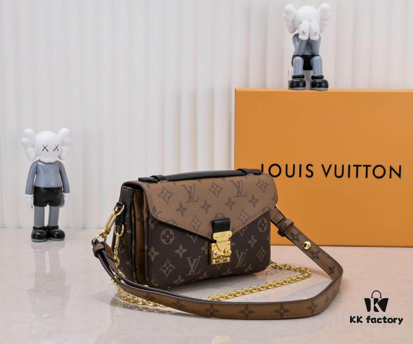 Exclusive Real Photo - Upgraded Version ‼️ M46279 Monogram, Yellow Flower | LV Sling Bag Petite East West Métis Handbag