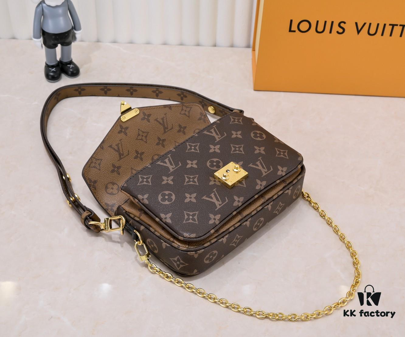 Exclusive Real Photo - Upgraded Version ‼️ M46279 Monogram, Yellow Flower | LV Sling Bag Petite East West Métis Handbag