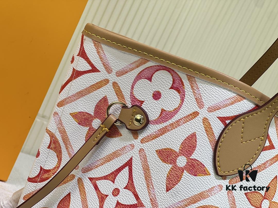 M24317 M40995 Neverfull MM Handbag in Monogram Tiles Canvas