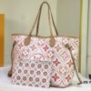 M24317 M40995 Neverfull MM Handbag in Monogram Tiles Canvas