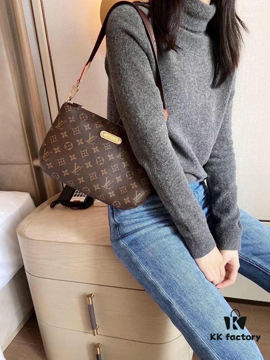 Authentic LV M40719 Genuine Leather Popular Bag, Size: 30 x 16, Korean Vintage Style, Trendy and Practical