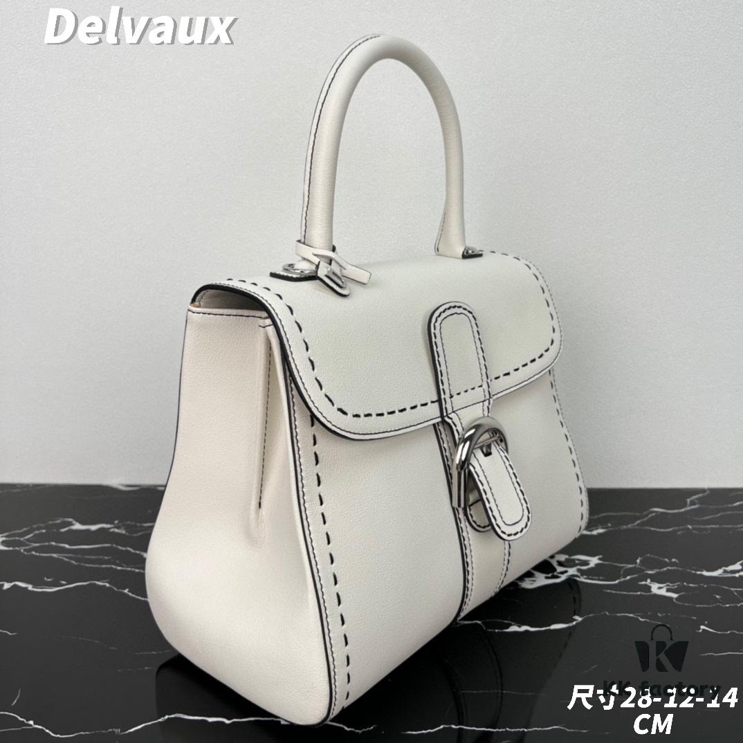Delvaux 2024 Spring-Summer Exotic Stitching Collection Brillant PM Bag in Caramel