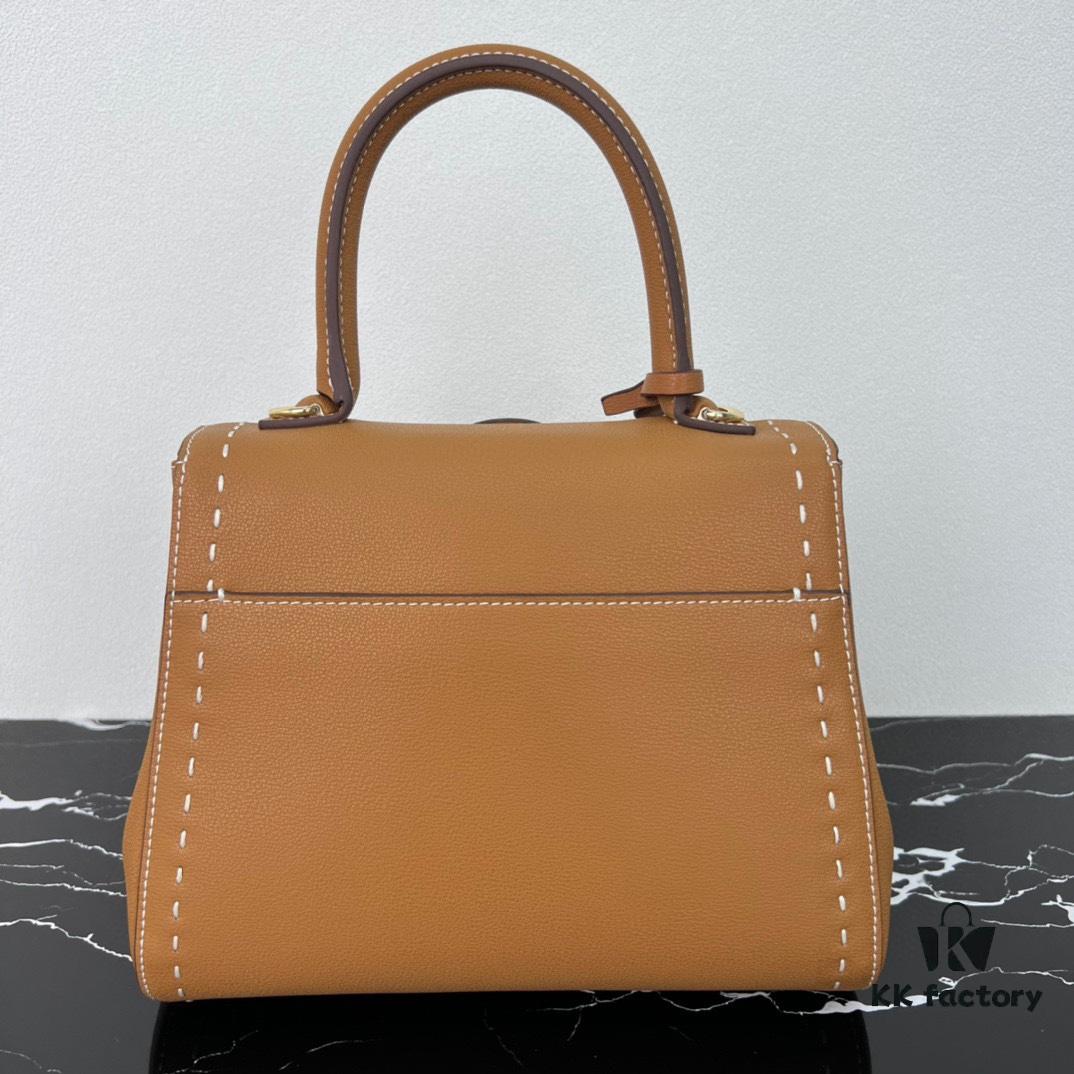 Delvaux 2024 Spring-Summer Exterieur Stitching Collection Brillant PM in Calfskin
