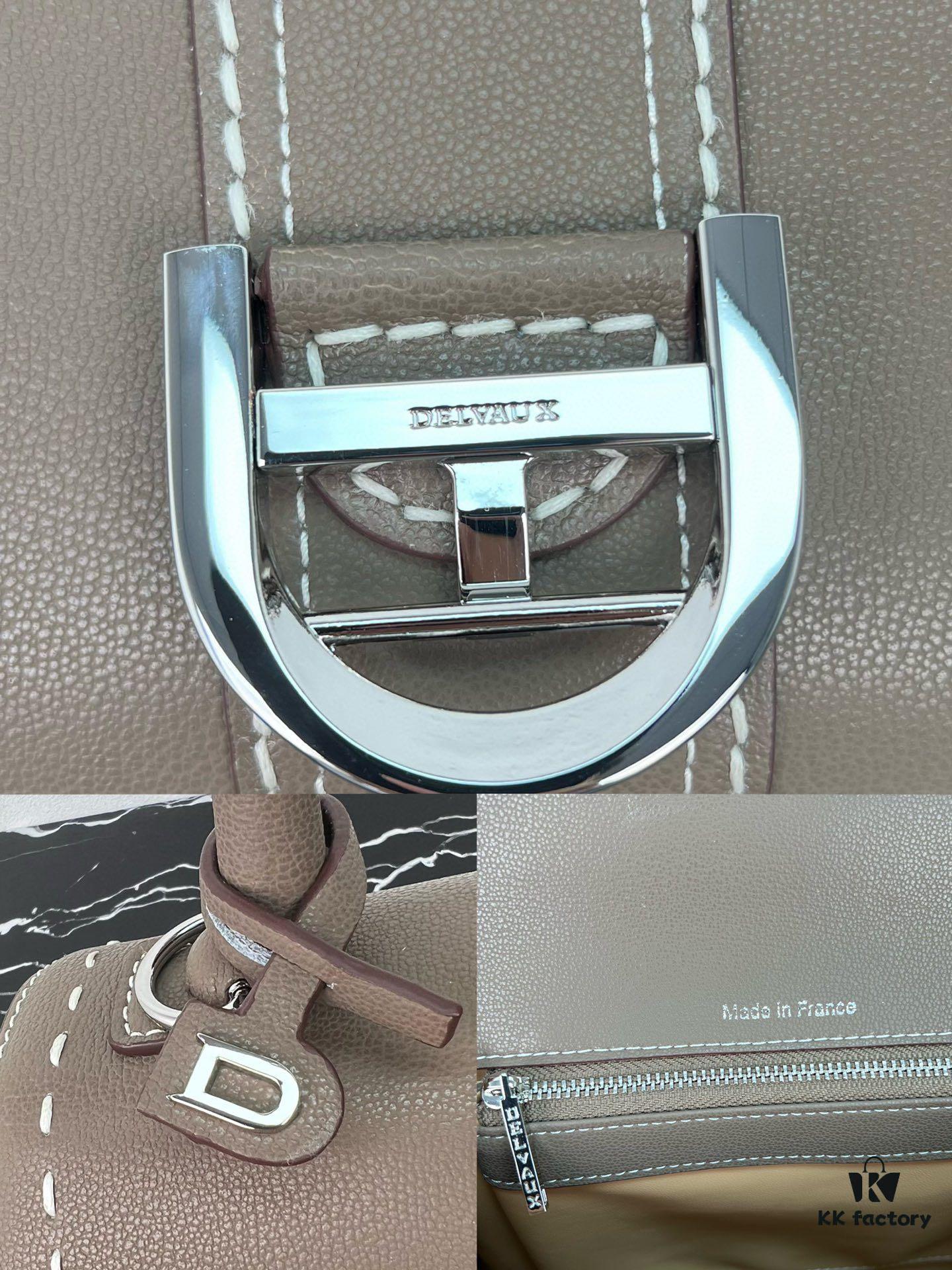 Delvaux 2024 Spring-Summer Exposed Stitching Collection Brillant PM in Caramel Rodeo Calf Leather