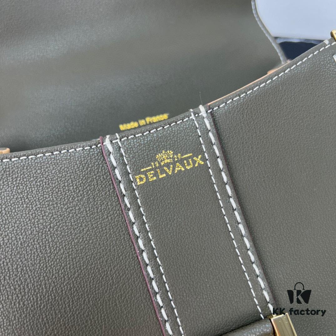 Delvaux 2024 Spring-Summer Exposed Stitching Collection Brillant PM in Caramel Rodeo Calf Leather