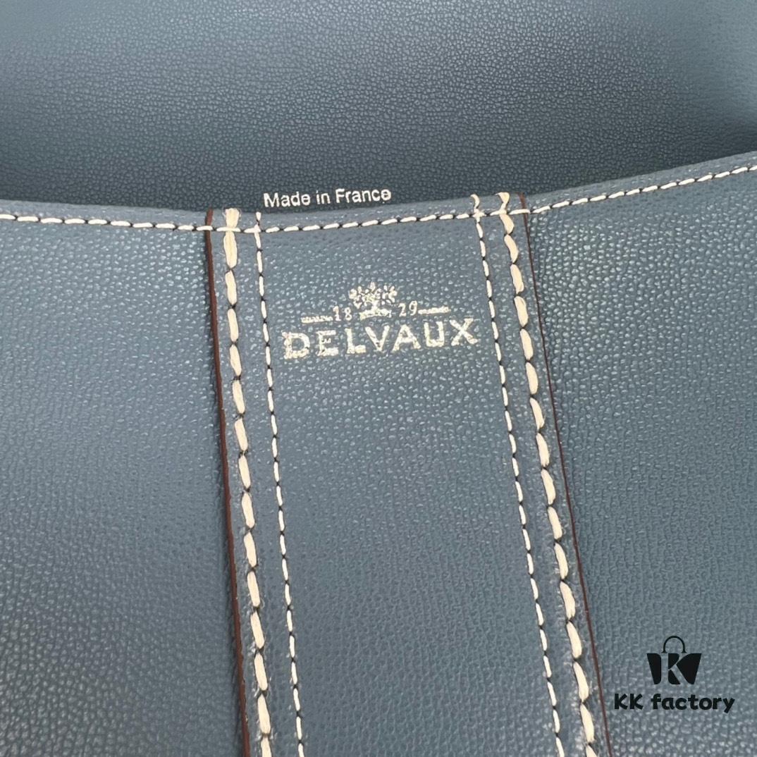 Delvaux 2024 Spring-Summer Exposed Stitching Collection Brillant PM in Caramel Rodeo Calf Leather