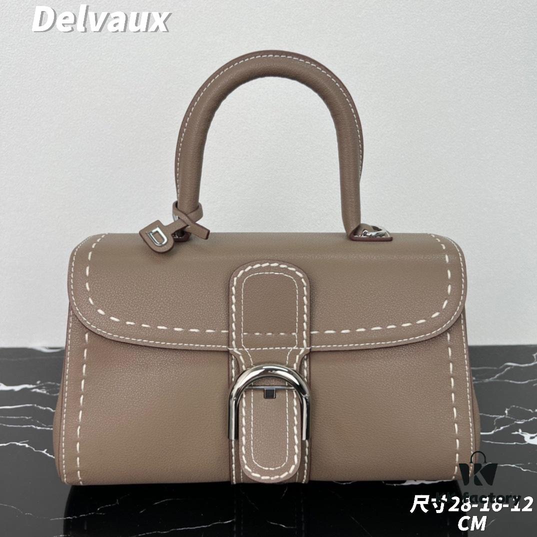 Delvaux 2024 Spring/Summer Hand-Stitched Collection Brillant PM in Caramel Rodeo Calf Leather