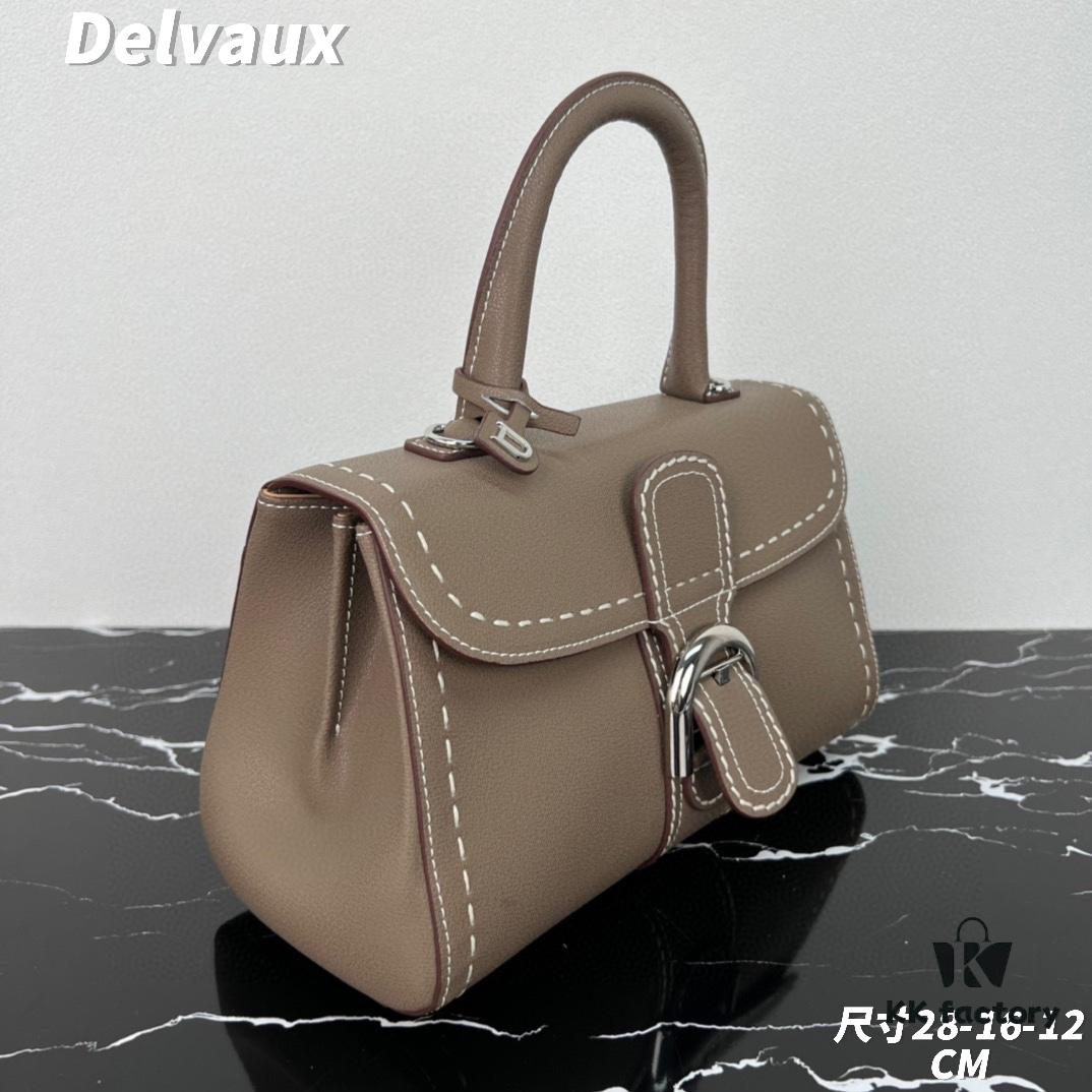 Delvaux 2024 Spring/Summer Hand-Stitched Collection Brillant PM in Caramel Rodeo Calf Leather