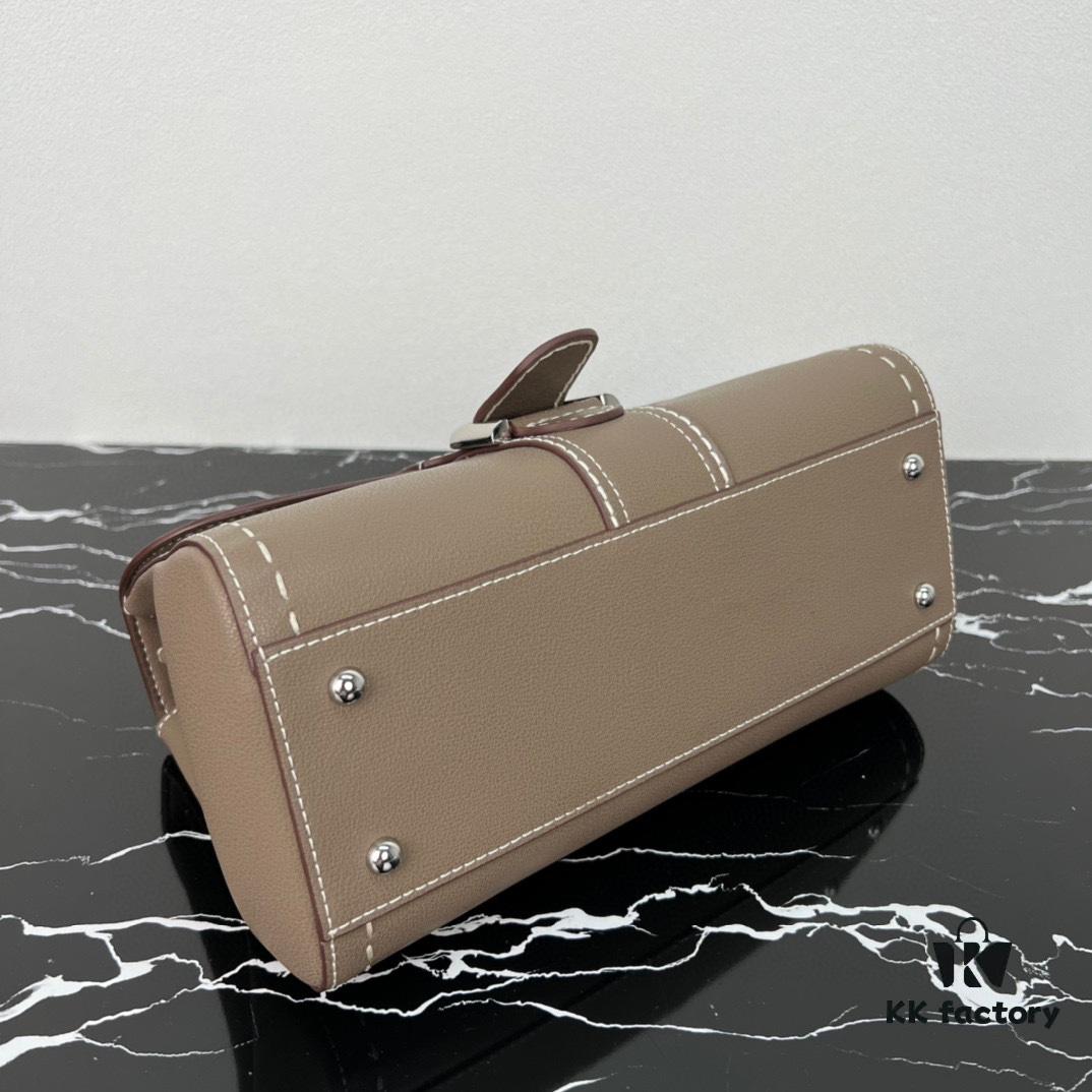 Delvaux 2024 Spring/Summer Hand-Stitched Collection Brillant PM in Caramel Rodeo Calf Leather