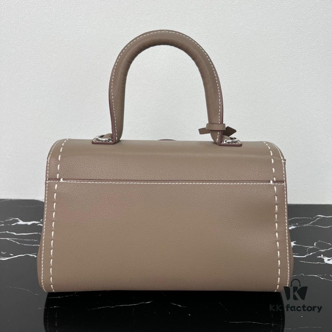 Delvaux 2024 Spring/Summer Hand-Stitched Collection Brillant PM in Caramel Rodeo Calf Leather