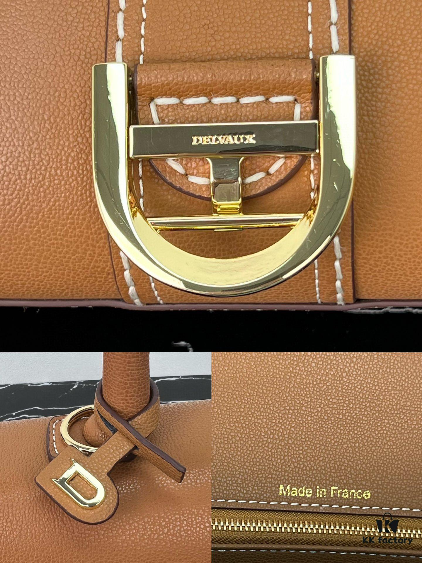 Delvaux 2024 Spring-Summer Exotic Stitching Collection Brillant PM in Caramel Rodeo Calf Leather