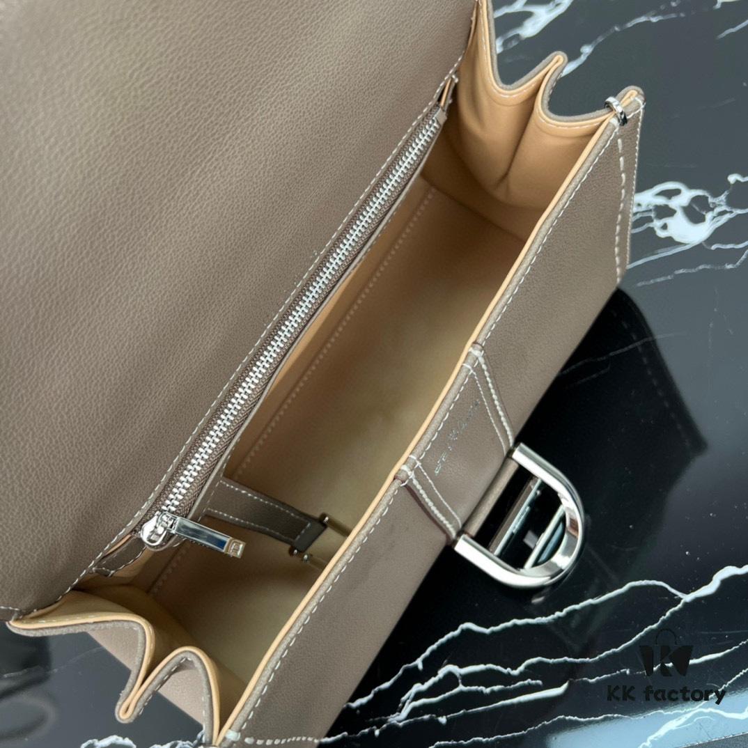 Delvaux 2024 Spring/Summer Hand-Stitched Collection Brillant PM in Caramel Rodeo Calf Leather