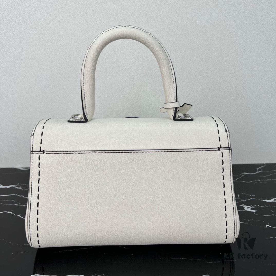 Delvaux 2024 Spring-Summer Exposed Stitching Collection Brillant PM Bag in Caramel