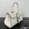 Delvaux 2024 Spring-Summer Exposed Stitching Collection Brillant PM Bag in Caramel