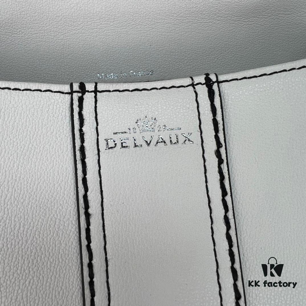 Delvaux 2024 Spring-Summer Exposed Stitching Collection Brillant PM Bag in Caramel