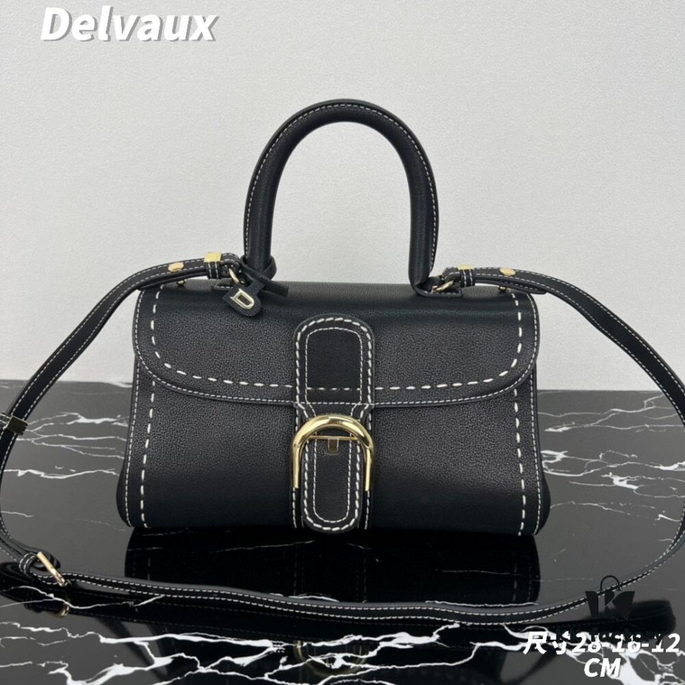 Delvaux 2024 Spring-Summer Exposed Stitching Collection Brillant PM in Calfskin