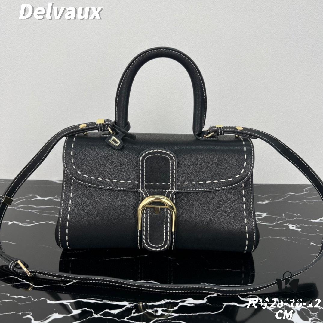 Delvaux 2024 Spring-Summer Exposed Stitching Collection Brillant PM in Calfskin